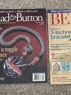 Set of two Bead & Button magazines. Great for beading inspiration and projects.